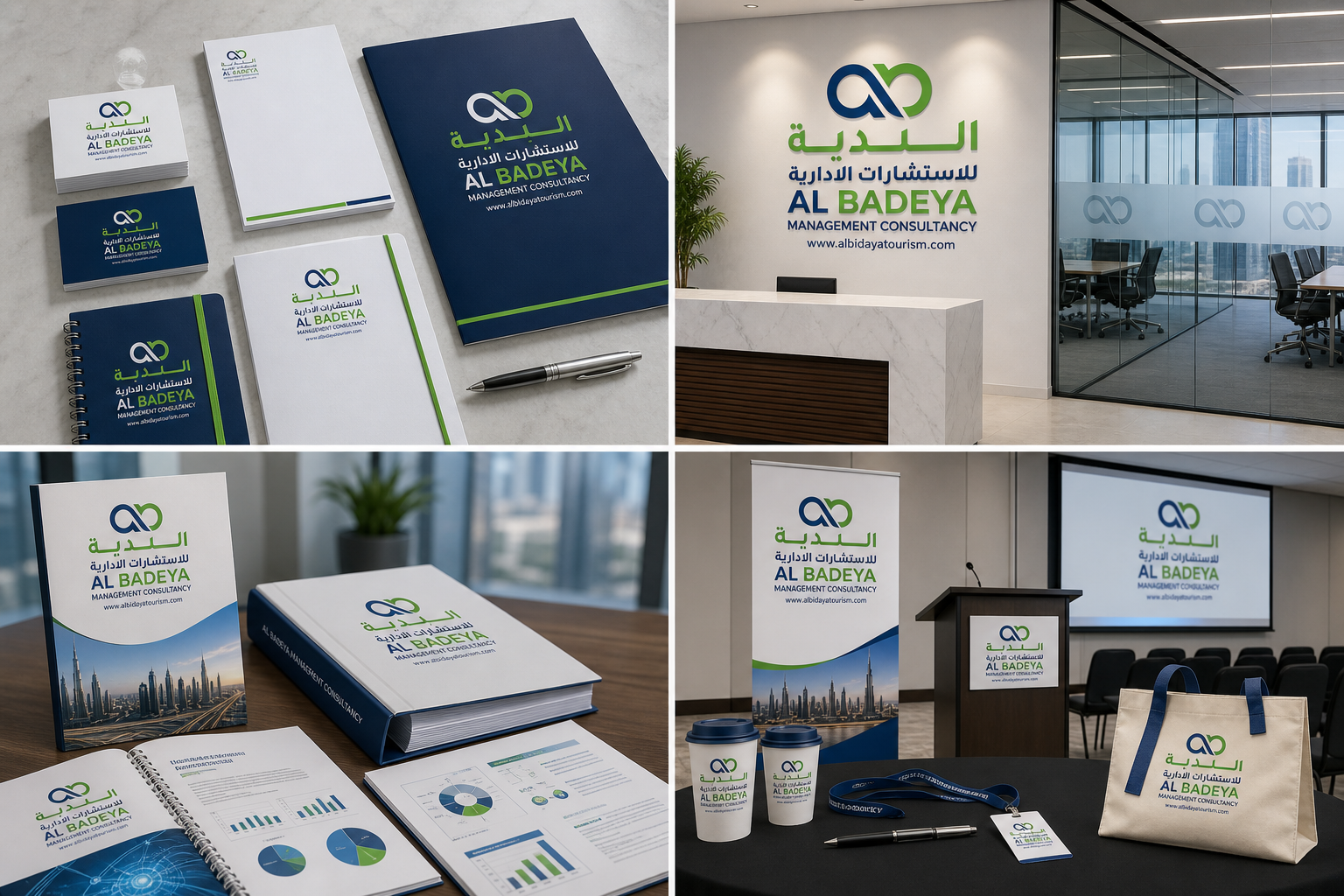 Al Badeya full brand application board
