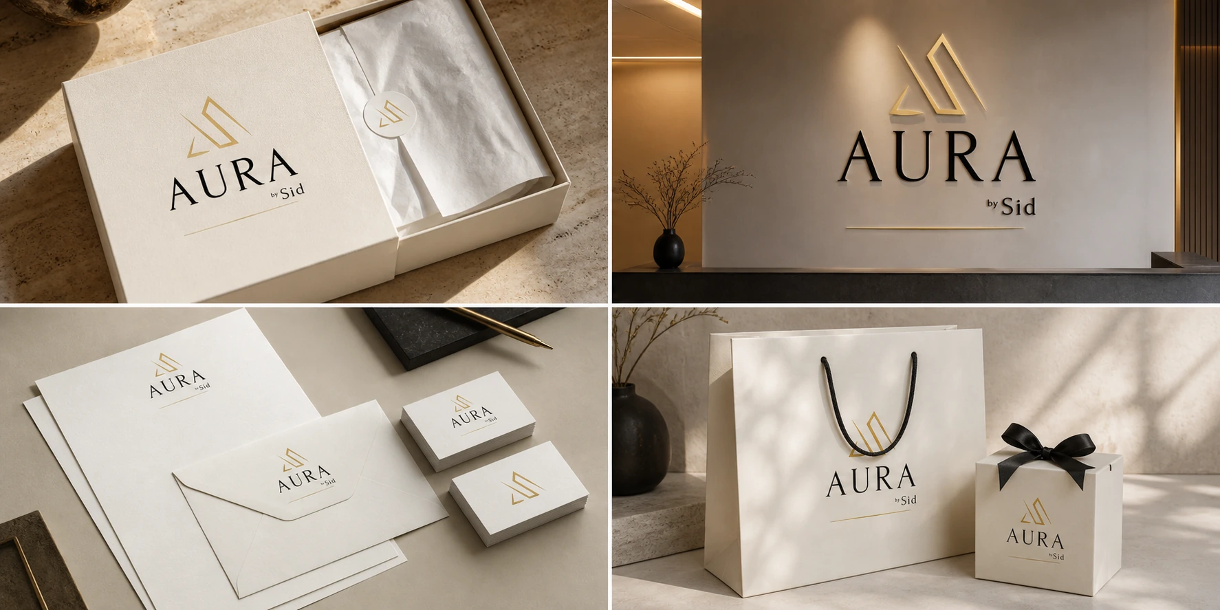 AURA by Sid complete brand application board