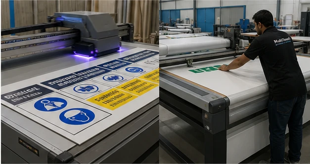 Direction & Safety Sign Boards production equipment and process