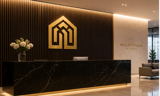Office branding and reception signage